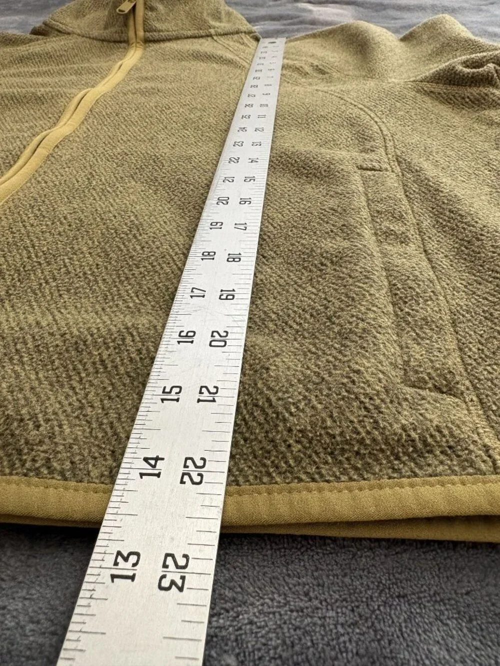 Athleta Women's Stroll Fleece Full Zip Jacket L Green Cropped Lightweight Cozy - Picture 11 of 11